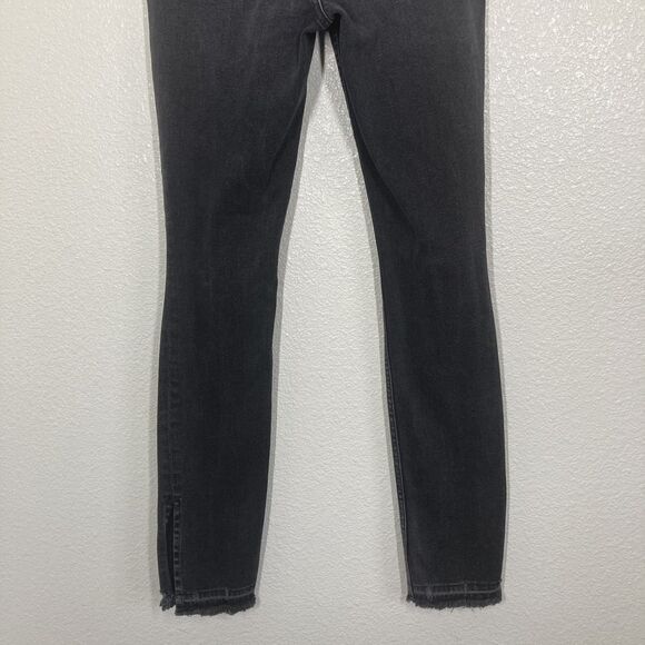 Cotton Citizen Jeans Womens 27 Black Distressed Skinny High Rise Frayed Hem USA - Picture 13 of 16